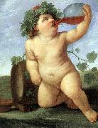 RENI, Guido Drinking Bacchus sty painting